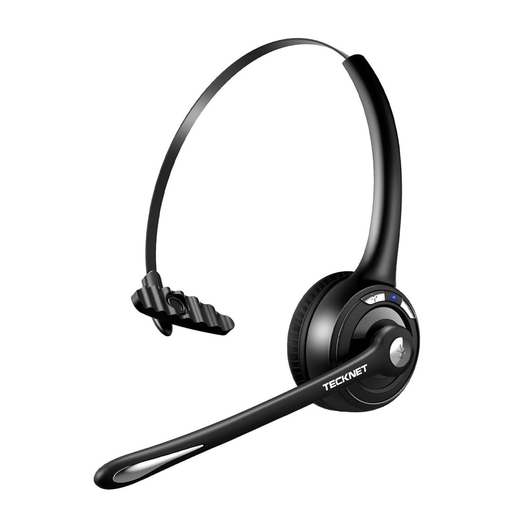 TECKNET Bluetooth Wireless Headset Noise Cancelling Mic TK-HS004 Black